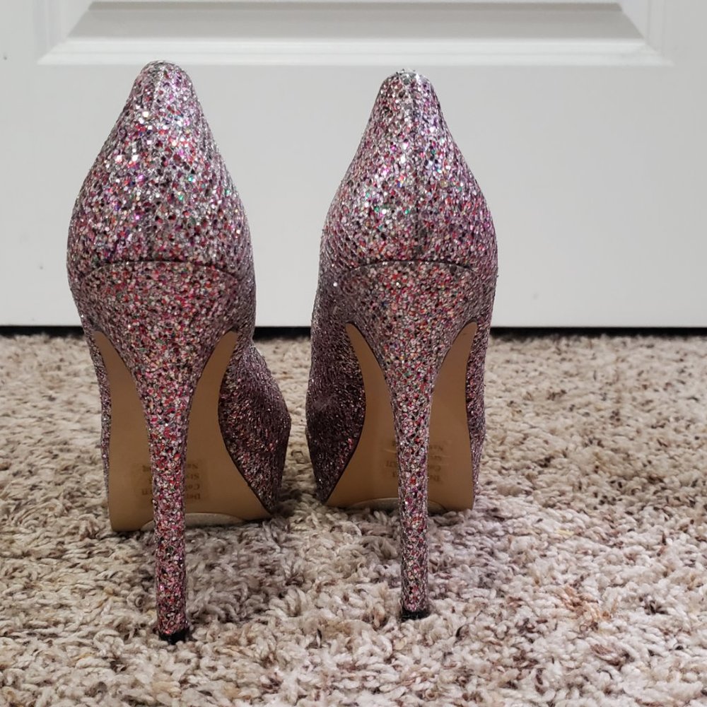 Bakers Platform 20 Multi Color Glitter Stiletto - image 3
